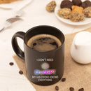 Axyaa Girlfriend's Confidant Mug 11oz Black Ceramic Coffee Cup Gift for Boys