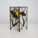 Axyaa Mosaic Glass Bedside Table Lamp, Small Night Light for Bedroom or Desk