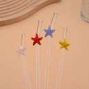 Axyaa Starfish Glass Straws - Set of 4 | Trendy Eco-Friendly Drinkware