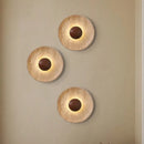 Axyaa Modern Stone Wall Sconce Dark Wood 25cm Atmosphere Lamp for Home Décor