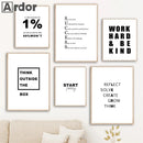 Axyaa Inspirational Affirmations Canvas Art - Positive Office Decor for Self-care and Motivation