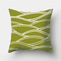 Army Green Geometric Printed Pillowcase by Axyaa for Living Room and Bedroom Decor