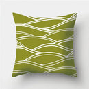 Army Green Geometric Printed Pillowcase by Axyaa for Living Room and Bedroom Decor