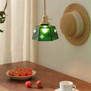 Axyaa White Glass Gold Brass LED Pendant Lamp for Modern Nordic Decor