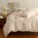 Axyaa Shell Bedding Set - Embroidered Solid Color Four Piece Set