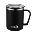 Axyaa Double-Layer Insulated Coffee Mug 480ml Stainless Steel Thermal Cup with Lid & Handle