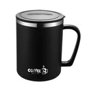 Axyaa Double-Layer Insulated Coffee Mug 480ml Stainless Steel Thermal Cup with Lid & Handle