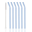 Axyaa Glass Straw Set: Reusable, Eco-Friendly, 7pc Bubble Tea, Smoothies, Bar Accessories