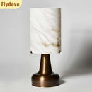 Axyaa Marble LED Desk Lamp: Minimalist Modern Nordic Design for Bedroom and Living Room