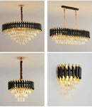 Axyaa Crystal Pendant Chandelier: Modern Luxury for Kitchen, Living, Dining & Bedroom