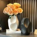 Axyaa Ceramic Vase Decoration - Retro Wabi-Sabi Style Living Room Ornaments