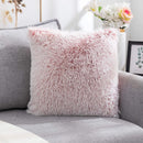 Axyaa Cozy Plush Cushion Cover 45x45cm White Grey Decor Pillowcase