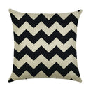 Axyaa Abstract Geometry Linen Pillowcase 45*45cm Square Home Sofa Decor Cover