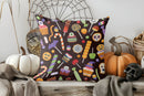 Axyaa Cute Witch Cat Halloween Pillow Cover Pattern Cushion Cover for Sofa Bedroom Car