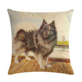 Axyaa Cute Puppy Head Linen Pillow Case 45*45cm