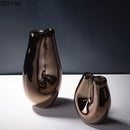Axyaa Double Hole Glass Vase for Desk Decor and Flower Arrangement