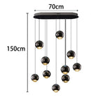 Axyaa LED Pendant Light Chandeliers for Living Room Staircase Indoor Lighting