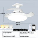 Axyaa Smart LED Ceiling Fan Light with Remote Control & App, Adjustable Color Temperature & Brightness for Living Room & Bedroom