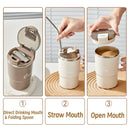 Axyaa Double Layer Stainless Steel Mug with Spoon & Strainer