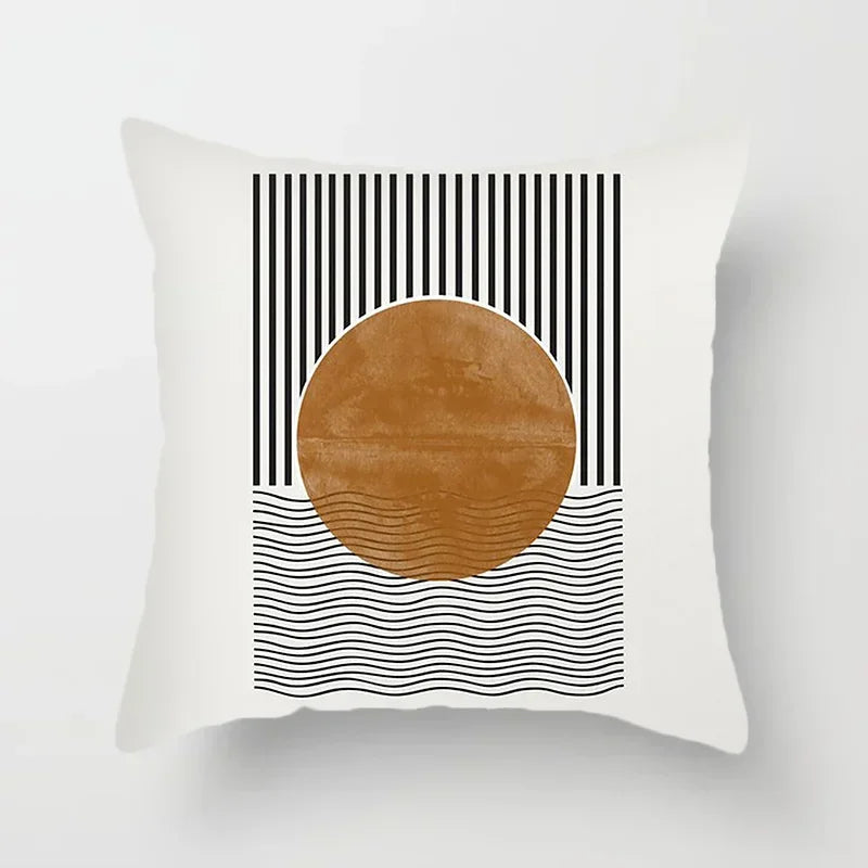 Axyaa Abstract Pattern Cushion Cover - 45*45cm Polyester Pillowcase