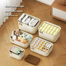 Axyaa Stackable Plastic Toy Storage Box with Lid - Organizing Container for Snacks, Cosmetics, and More.