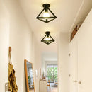Axyaa Vintage Metal Cage Ceiling Lamp for Bedroom Living Room