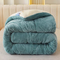 Axyaa Thick Lambswool Winter Blanket - Soft Double-Sided Plush Weighted Quilt