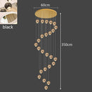 Axyaa Stair Chandelier: Modern LED Indoor Ceiling Pendant Light for Living Room