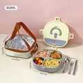 Axyaa Stainless Steel Bento Lunch Box Set with 4 Compartments