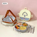 Axyaa Stainless Steel Bento Lunch Box Set - Microwave Safe, Sealed Compartments