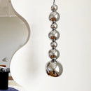 Axyaa Modern Minimalist Pendant Light - Chrome Small Hanging Lamp for Living Room & Bedroom