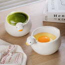 Axyaa Ceramic Duck Egg Beater Bowl - Kitchen Utensil for Runny Eggs