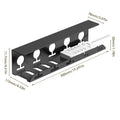 Axyaa Metal Cable Tray Desk Clamp Power Strip Cord Holder Sturdy & Spacious