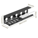 Axyaa Metal Cable Tray Desk Clamp Power Strip Cord Holder Sturdy & Spacious