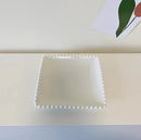 Axyaa 6-Inch Bone Dessert Plate Set - White Ceramic Vegetable Cake Serving Tray