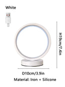 Axyaa Circular LED Wrought Iron Table Lamp - Nordic Style Three Tone Light