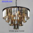 Axyaa Crystal Gold Black LED Chandelier