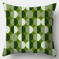 Axyaa Green Plaid Avocado Pillowcase Square Sofa Cushion Cover