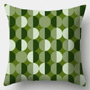 Axyaa Green Plaid Avocado Pillowcase Square Sofa Cushion Cover