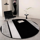Axyaa Round Fluffy Bedroom Rug Soft Plush Living Room Carpet Modern Minimalist Decoration