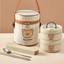 Axyaa Stainless Steel Thermal Lunch Box: Insulated, Leak Proof, Microwave Safe, Portable Bento Box