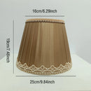 Axyaa European Retro Fabric Lampshade with Bead Tassel Accents