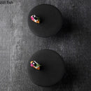 Axyaa High Foot Ceramic Dessert Plate for Molecular Cuisine and Sushi Dish