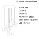 Axyaa Nordic Glass Chandelier: Mickey Bubble Ball Pendant Lamp for Home Decor