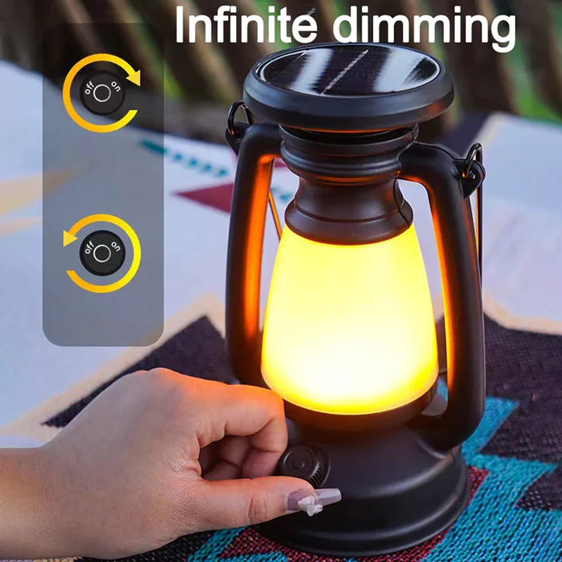 Axya Outdoor Camping Lamp with Adjustable Brightness and Solar/DC Charging