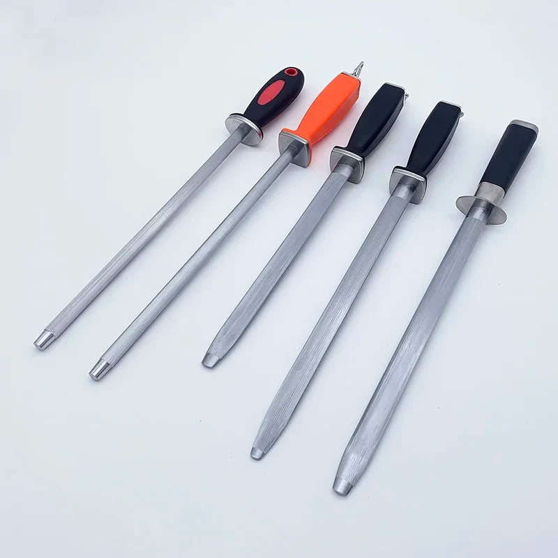 Axya Professional Knife Sharpener Rod for Sharpening Kitchen Knives - Carbon Steel Musat