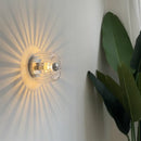Axyaa Sunflower Glass Wall Lamp: Modern Art Decor Lighting for Bedroom, Study, Hallway