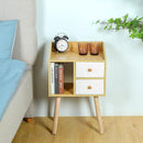 Axyaa Mid Century Modern Nightstand - Sleek Storage Solution for Bedrooms