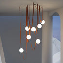 Axyaa Glass Ball Pendant Light for Modern Living Room Decor