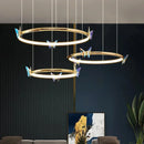 Axyaa Butterfly Chandelier Ring Pendant Lamp for Living Room and Bedroom